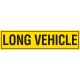 LONG VEHICLE 1200 x 300mm Class 2 Reflective Sign - Aluminium Plate